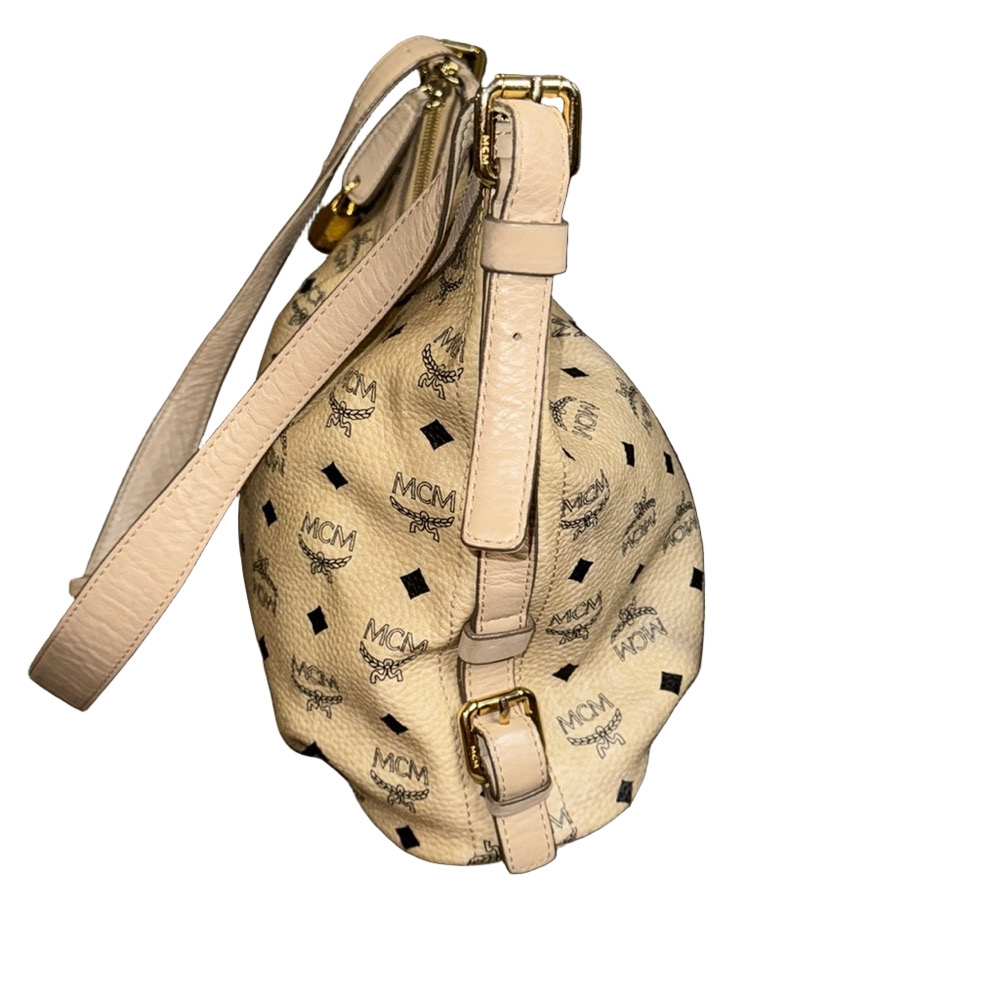 MCM Visetos Cream Shoulder Bag - Picture 6 of 10